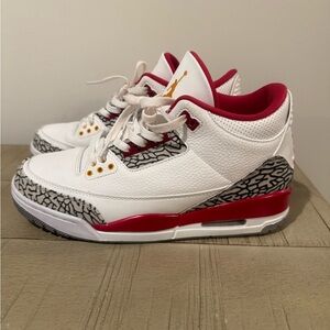 Retro 3 cardinal red jordans